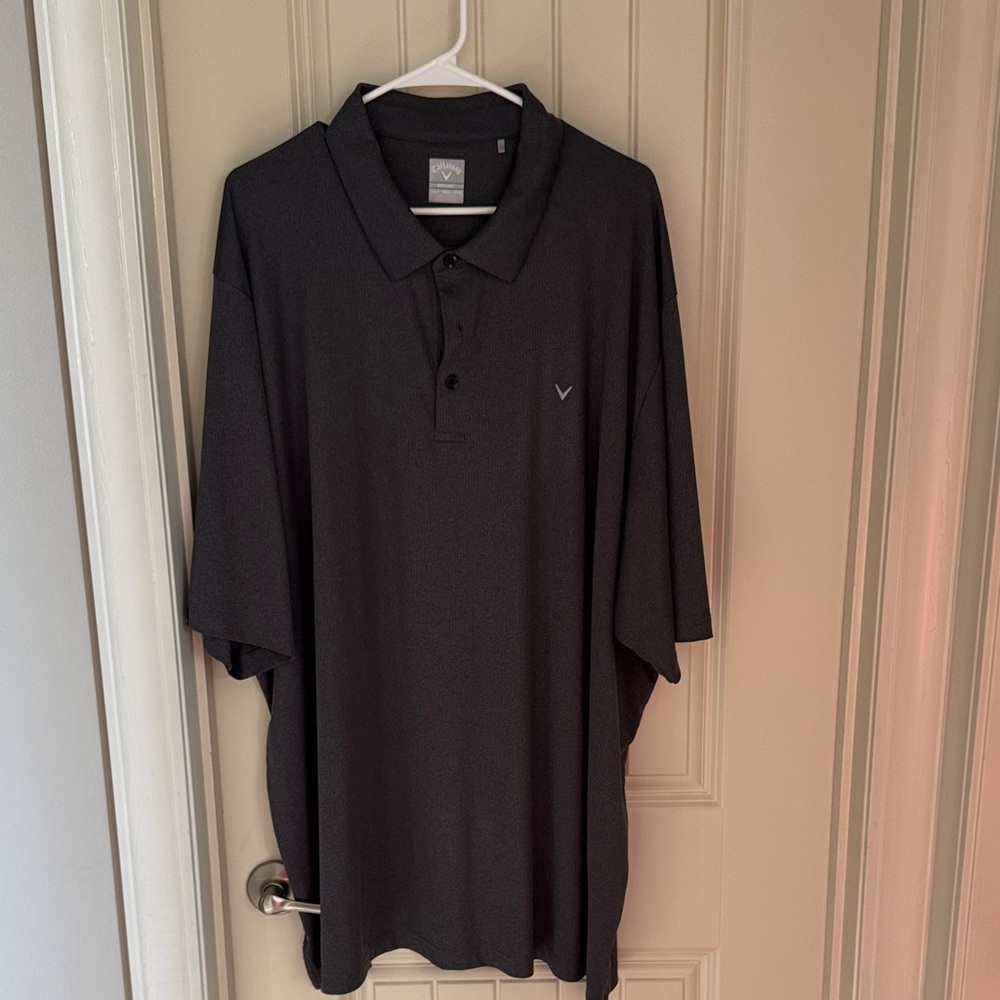 Callaway Black Men's Short-Sleeve Polo